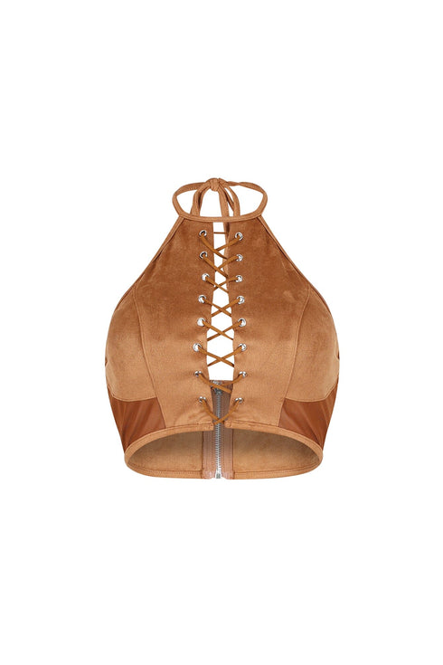 Desert Retro Suede Mesh Top
